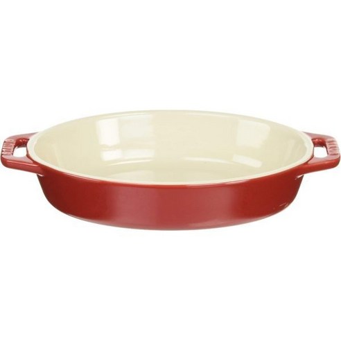 1699893 스타우브 Staub 오벌 디쉬 체리 17cm 세라믹 그라탕 접시 오븐 전자레인지 가능 Dish40508-581, 17cm_오벌