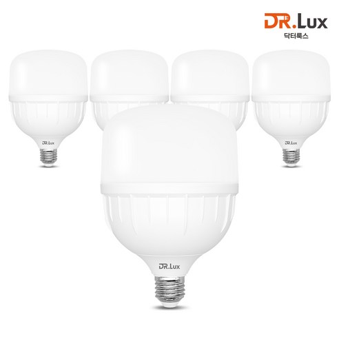 닥터룩스 고용량 LED 전구 T램프 40W E26, 5개