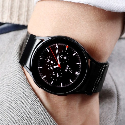 오르몽트 갤럭시워치4 클래식&워치4 밀레니즈루프 날개형 46mm 42mm 44mm 40mm 호환, 블랙