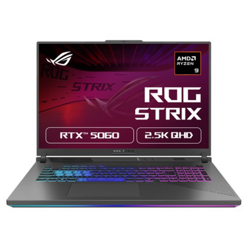 에이수스 2025 ROG 스트릭스 G18 라이젠9 라이젠 9000 시리즈 지포스 RTX 5060, Eclipse Gray, 1TB, 16GB, WIN11 Home, G814FM-S9020