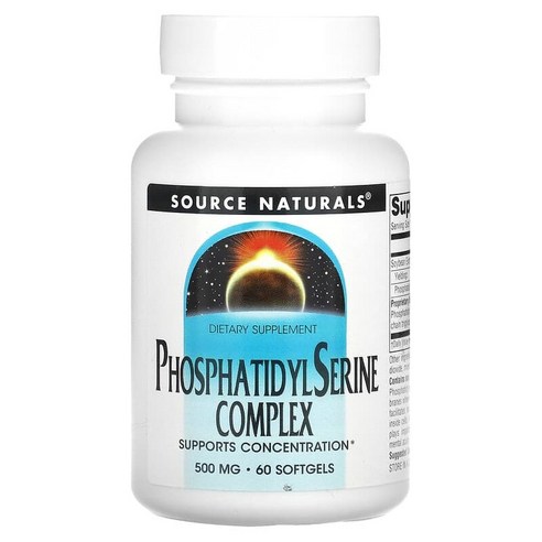 소스내츄럴스 포스파티딜세린 컴플렉스 500mg 소프트젤 60정 Phosphatidyl Serine, 1개