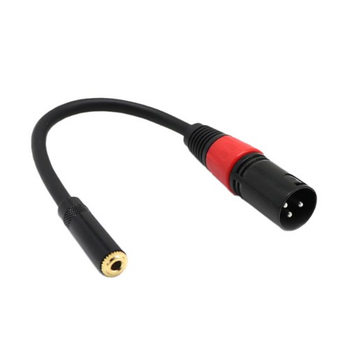 3.5mm(TRS) 미니-암 마이크 어댑터-3핀 XLR 수 커넥터용, 블랙 레드, 설명, 설명
