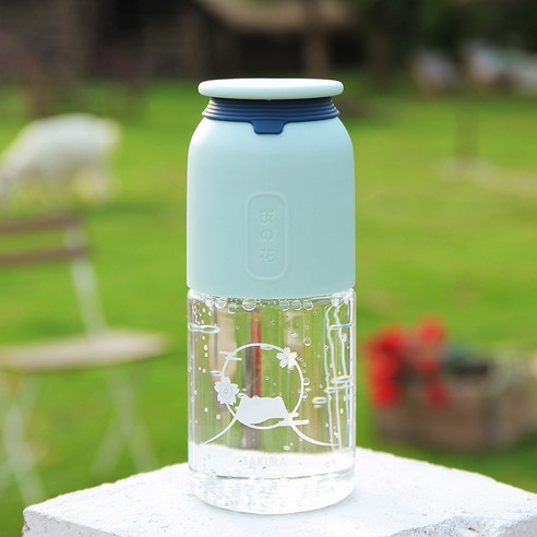 창의력 기초 플라스틱 컵 숨기다 줄 잡다 손 컵 대구 마음 플라스틱 컵, 파란색, 350ml