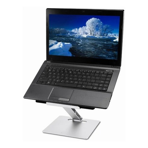 환야 고급형 알루미늄 노트북 거치대(쿨링홀 + 높이 각도 조절), 은색