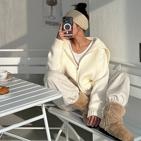 포근한 온기를 더하는, 지더프 니트 헤어밴드