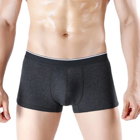 ANKRIC 면 남성 속옷 남성면 U 볼록 복서 바지 허리면 남성 복서 브리프 남자속옷