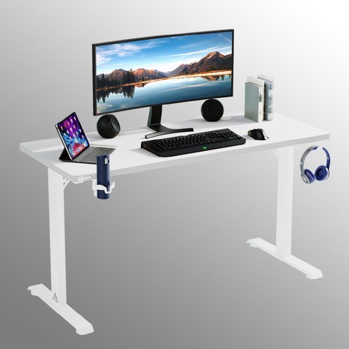 게이밍책상  아우스 TS 올인원 컴퓨터책상 게이밍책상 사무용책상 학생책상 서재책상 1인용 2인용 800/1000/1200/1400/1600mm, TS-카본화이트 800