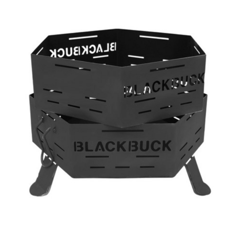 블랙벅 2단 분리형 육각 불멍 캠핑 화로대, 2개