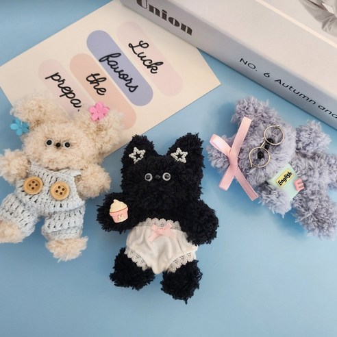 모루인형 키링세트 만들기 인형공예 부자재 가방인형 키홀더, 03내마음에 곰냥곰냥, 1세트