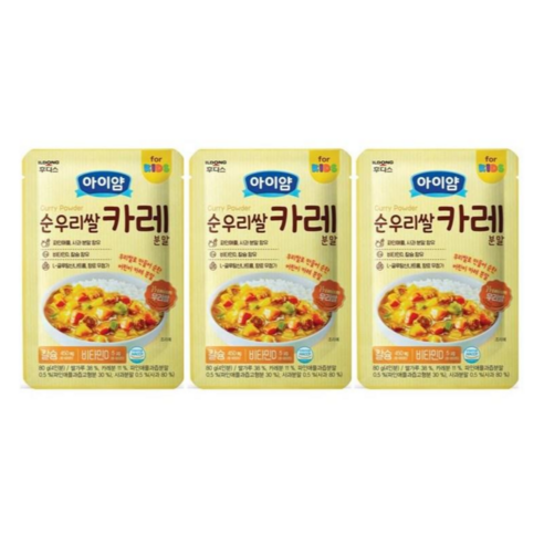 청정원 우리쌀 강황바몬드 카레 순한맛, 100g, 26개 유기농카레 11 일동후디스 키요순우리쌀 카레 분말 80g 3개, 6개