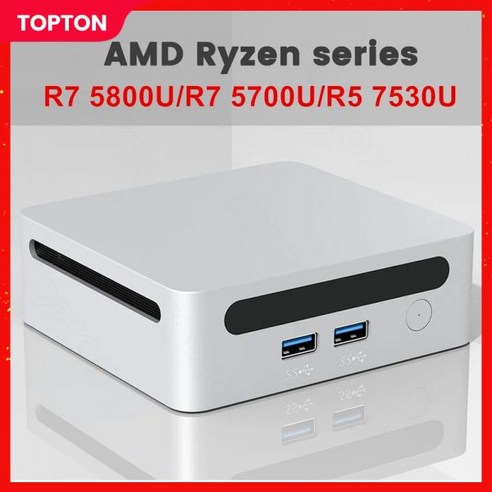 Topton 게이밍 미니 PC 게이머 AMD Ryzen 9 5900HX 7 7730U 58, CN, Ryzen 7 7730U