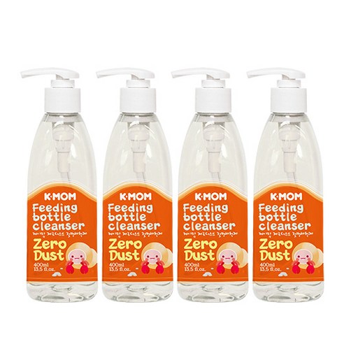 케이맘 제로더스트 액상 젖병세정제 퓨어레몬향, 400ml, 4개