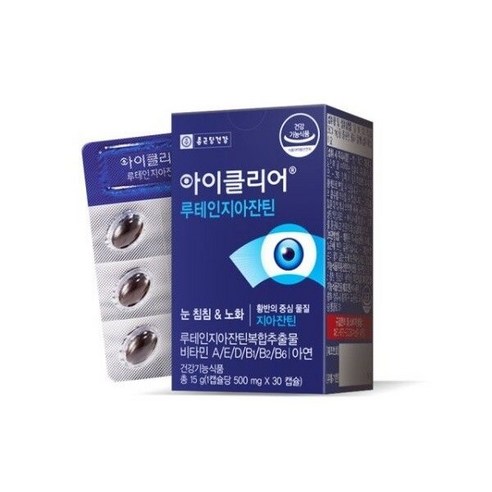 서흥 종근당건강 아이클리어 루테인 지아잔틴 500mg x 30캡슐, 30정, 1개