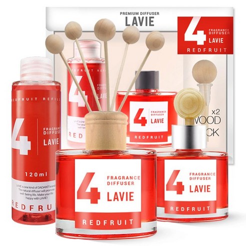 라비에 차량용 디퓨저 120ml 리필, 레드프룻