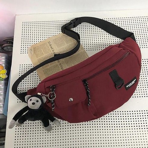 파빌로 크로스 힙색 남녀공용, 버건디