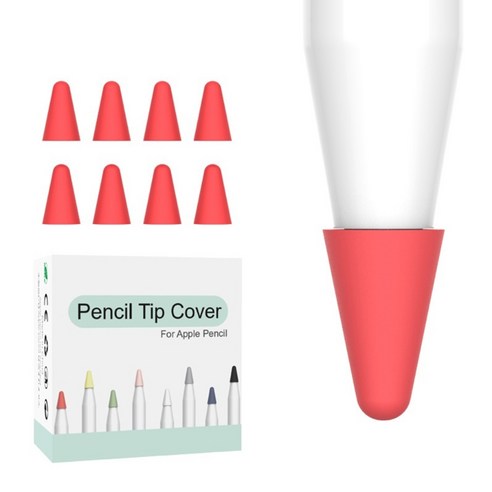 보호 연필 팁 iPad 연필에 대 한 펜촉 피부 커버 첫 번째 2 세대 터치 스타일러스 펜 교체 팁 / 펜촉, 빨간색