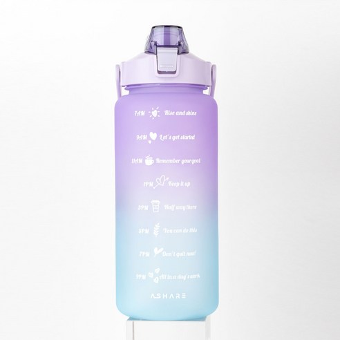 어쉐어 대용량 2리터 물병 텀블러, 퍼플, 2L, 1개