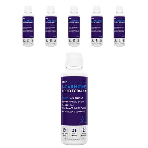 알에스피 L-카르니틴 리퀴드 포뮬라 3000mg 베리맛, 473ml, 6개