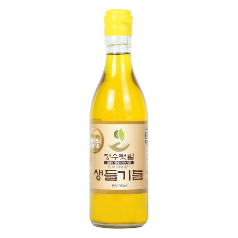 장수텃밭 아침에 한숟갈 생들기름 350ml 1병