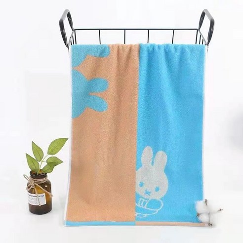 순면 수건 두껍고 부드럽고 편안한 가정용 세면 수건 자수 선물 상자, 34x74, 네이비