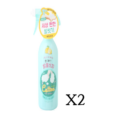 온더바디 발을씻자 코튼 풋샴푸 프레쉬레몬민트향, 190ml, 2개