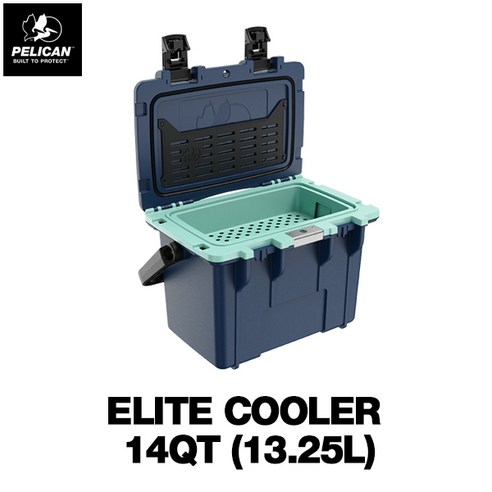 펠리칸 14QT 아이스박스 엘리트 쿨러, 블루씨폼, 1개 펠리칸1510 펠리칸 14QT 아이스박스 엘리트 쿨러, 블루씨폼, 1개 펠리칸1510