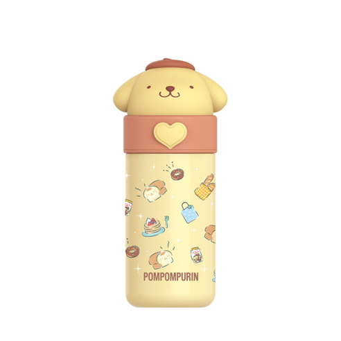 크로스 보더 Sanrio 정품 산리오 350ml 보온보냉 어린이 텀블러 (당일출고 국내배송), 옐로우, 1개