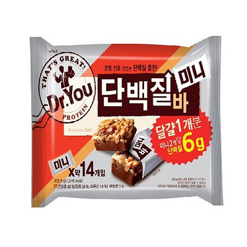 오리온 닥터유 단백질바 미니, 594g, 2개