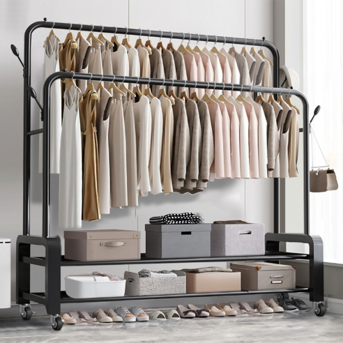 모파인 더블 스탠드 행거: 실용성과 디자인을 모두 갖춘 드레스룸 솔루션