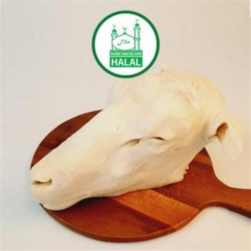 HALAL LAMB HEAD 1.8~2.0kg 할랄 양 머리 음식 식품 FOOD 양곰탕 통 양머리 양탕 보신용 양뇌 양고기, 1개