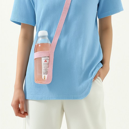 루엔 호환 가능 물병 텀블러 스트랩 홀더, 인디핑크, 1개