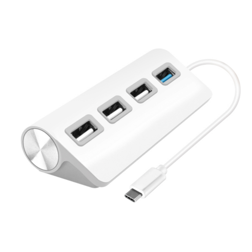 UH2015 모네 타입C USB3.0+USB2.0 4포트 허브, 화이트