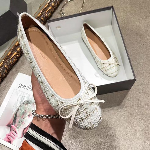 트위드패턴 여성신발 F5A3Q1D9V7 230, 신발사이즈, 화이트, 색상 섬네일