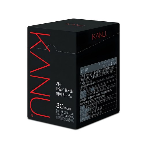 카누 마일드 로스트 아메리카노 원두커피믹스, 1.6g, 30개입, 1개