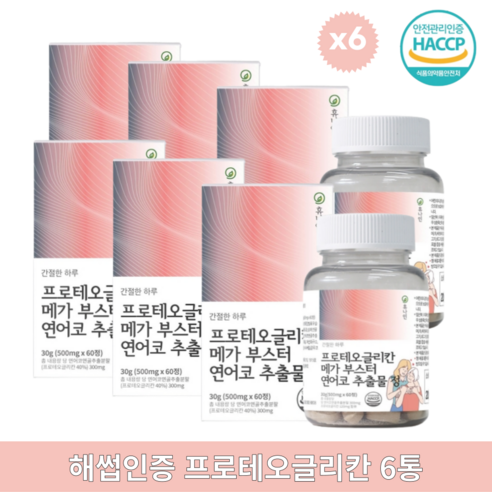 프로테오글리칸 식약청인증 연어코연골 HACCP인증, 1개, 60정