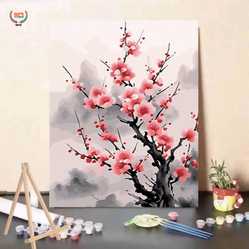 1013 DIY 유화 DIY 명화그리기 DIY 선물 40 x 50cm (액자+색칠하기도구+삼각대), 1013-7, 1개