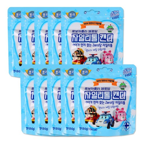 로보카 폴리 제로당 자일리톨 캔디 40g, 30개
