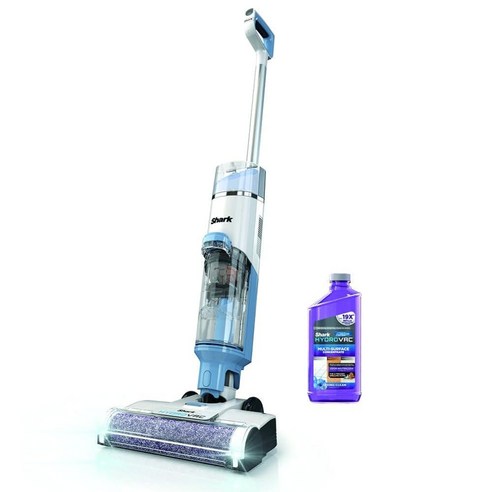 샤크청소기 샤크Shark WD201 HydroVac 무선 프로 XL 3-in-1 진공청소기 대걸레 및 셀프 클리닝 시스템 항균 브러시롤* 솔루션 다양한 표면 견목 타일 대리석 바닥, 블루, 블루