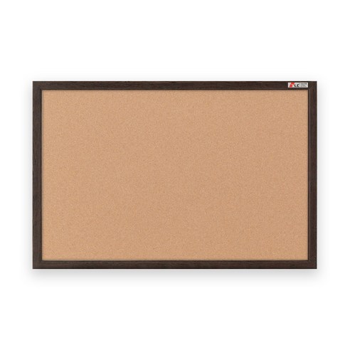 [보드뱅크]콜크 게시판 60x40 무늬목프레임(웬지)