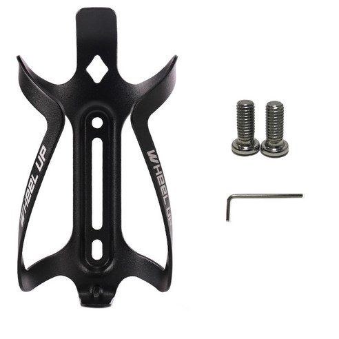 Retemporel WHeeL UP 도로 자전거 산악 유모차 및 휠체어 용 알루미늄 합금 원피스 MTB 자전거 물병 케이지 블랙, 검은 색