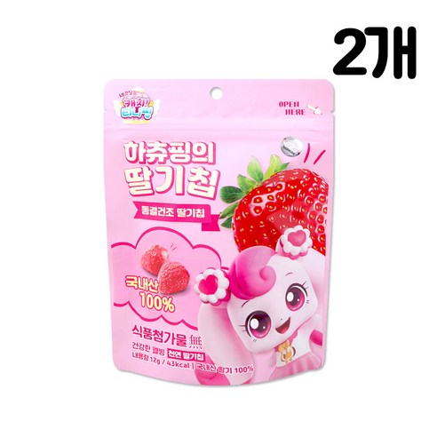 캐치티니핑 동결건조 하츄핑의 딸기칩 2개, 1세트, 12g