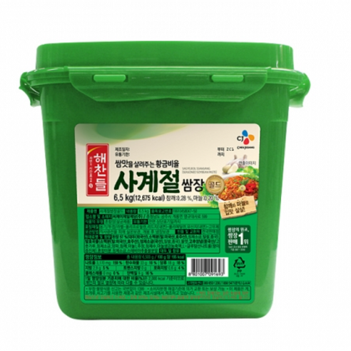 해찬들 사계절쌈장골드, 6.5kg, 6개 쌈장6.5kg