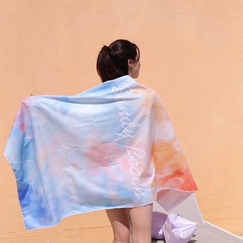 소프트터치 대형 비치타월 감성 바디타올 큰수건 수영 해변 물놀이 대형수건, 샌디비치, 1개