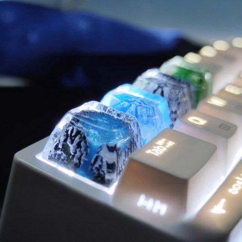 밤을 수놓는 체리빛 환상, 네쎄시드 체리 야광 포인트 키캡 리뷰 레진키캡