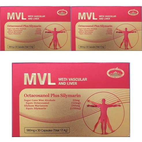 네이쳐스탑 MVL 폴리코사놀 20mg 30정 실리마린 5개 백화점 상품권, 1개