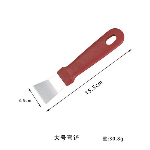 스테인레스 스틸 얼음 제거 도구 주방 청소 가제트 휴대용 유용한 냉장고 도구 서리 제거 삽 냉동고 얼, 03 red-l