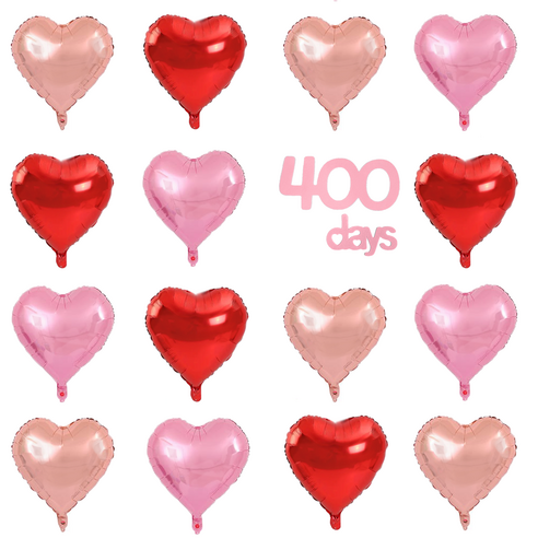 파파 파티 하트 풍선 세트 기념일 생일 포토월 DIY, 레드6/핑크6/로즈..., 1세트