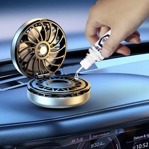 감성플랜 태양열 써큘레이터 방향제 1개 + 10ml 리필액 세트 – 핑크샌드 & 메탈블루 태양열선풍기