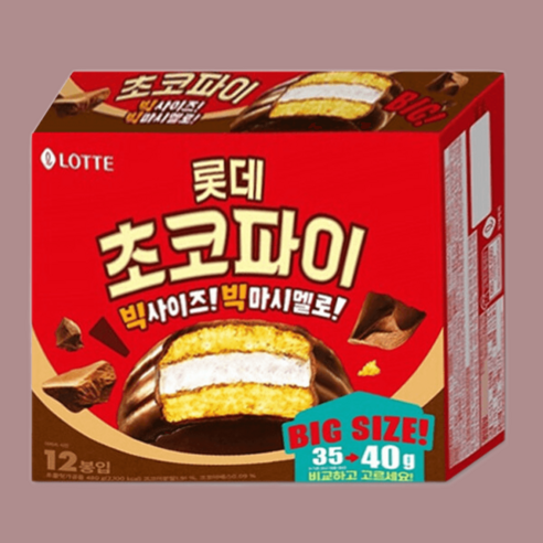 롯데 초코파이 480g 12개입 1박스, 8개