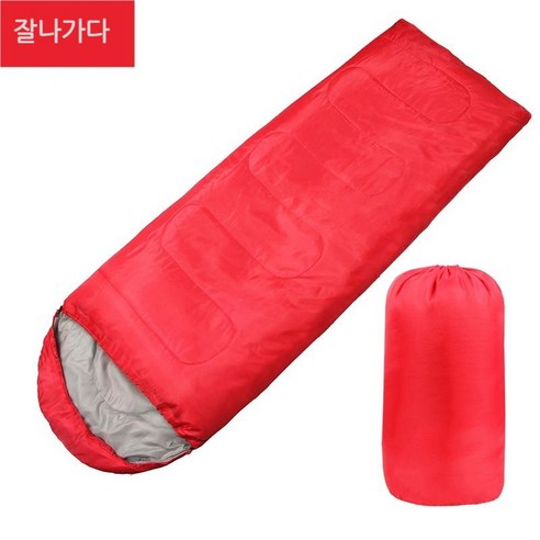휴대가 간편한 사계절 캠핑 보온 침낭XT5, 여름, 붉은색, 1개